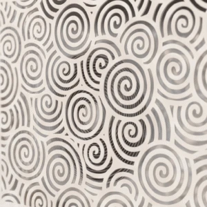 Tatsumaki 3 Cache climatiseur extérieur, fixation murale au motif Tatsumki, finition blanc pur.